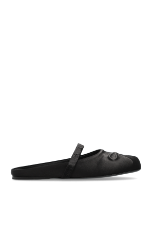 Alexander Wang ロゴストラップ スリッポン スライド Alexander Wang AW Logo Platform Slides | Saks Fifth Avenue
